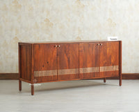 Chandigarh Solid Wood Sideboard Cabinet Furniselan Brown Finish