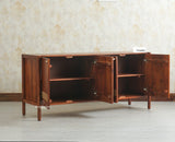 Chandigarh Solid Wood Sideboard Cabinet Furniselan Brown Finish