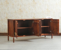 Chandigarh Solid Wood Sideboard Cabinet Furniselan Brown Finish