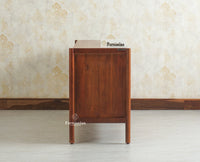 Chandigarh Solid Wood Sideboard Cabinet Furniselan Brown Finish