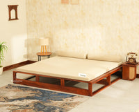 Copenhagen Sheesham Sofa Cum Bed Maple Finish