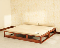Copenhagen Sheesham Sofa Cum Bed Maple Finish