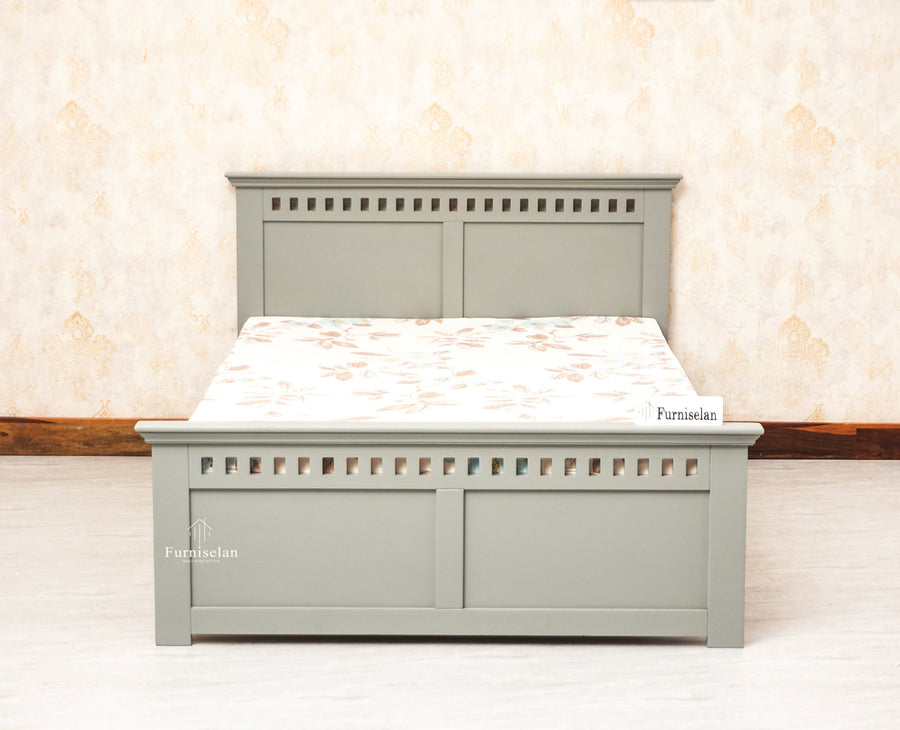 Alexandria Wooden Single Size Bed Kids Bed, Hostel Bed, Guest Bed for Home, PG & Small Rooms Furniselan Cool Grey