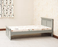 Alexandria Wooden Single Size Bed Kids Bed, Hostel Bed, Guest Bed for Home, PG & Small Rooms Furniselan Cool Grey