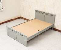 Alexandria Wooden Single Size Bed Kids Bed, Hostel Bed, Guest Bed for Home, PG & Small Rooms Furniselan Cool Grey