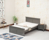 Alexandria Wooden Single Size Bed Kids Bed, Hostel Bed, Guest Bed for Home, PG & Small Rooms Furniselan Slate Grey