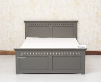 Alexandria Wooden Single Size Bed Kids Bed, Hostel Bed, Guest Bed for Home, PG & Small Rooms Furniselan Slate Grey