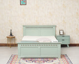 Alexandria Wooden Single Size Bed Kids Bed, Hostel Bed, Guest Bed for Home, PG & Small Rooms Furniselan Silt Green
