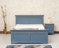 Alexandria Wooden Single Size Bed Kids Bed, Hostel Bed, Guest Bed for Home, PG & Small Rooms Furniselan China Blue
