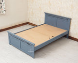 Alexandria Wooden Single Size Bed Kids Bed, Hostel Bed, Guest Bed for Home, PG & Small Rooms Furniselan China Blue