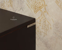 Verona Grid Wooden Sideboard Cabinet Three Doors Furniselan Grey Finish 