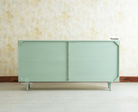 Verona Grid Wooden Large Sideboard Cabinet Four Doors Furniselan silt green