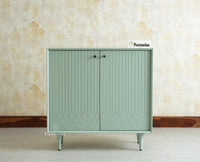 Verona Grid Wooden Sideboard Cabinet Two Doors Furniselan Silt Green 