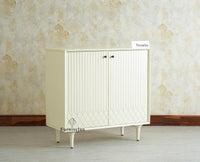 Verona Grid Wooden Sideboard Cabinet Two Doors Furniselan Frosty White 