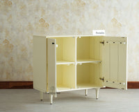 Verona Grid Wooden Sideboard Cabinet Two Doors Furniselan Frosty White 