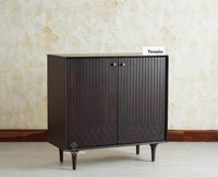 Verona Grid Wooden Sideboard Cabinet Two Doors Furniselan Grey Finish 