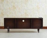 Verona Grid Wooden Tv Cabinet Media Unit Furniselan grey finish