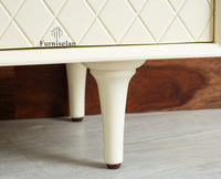 Verona Grid Wooden Tv Cabinet Media Unit Furniselan frosty white