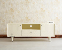 Verona Grid Wooden Tv Cabinet Media Unit Furniselan frosty white
