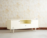 Verona Grid Wooden Tv Cabinet Media Unit Furniselan frosty white