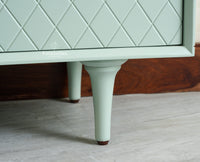 Verona Grid Wooden Tv Cabinet Media Unit Furniselan silt green
