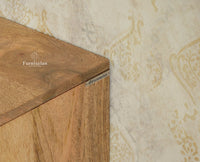 Verona Grid Wooden Tv Cabinet Media Unit Furniselan natural finish