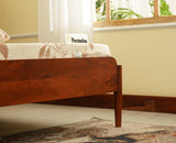 Wellington Solid Wood King Size Bed Brown Finish
