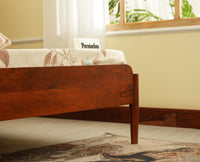 Wellington Solid Wood King Size Bed Brown Finish