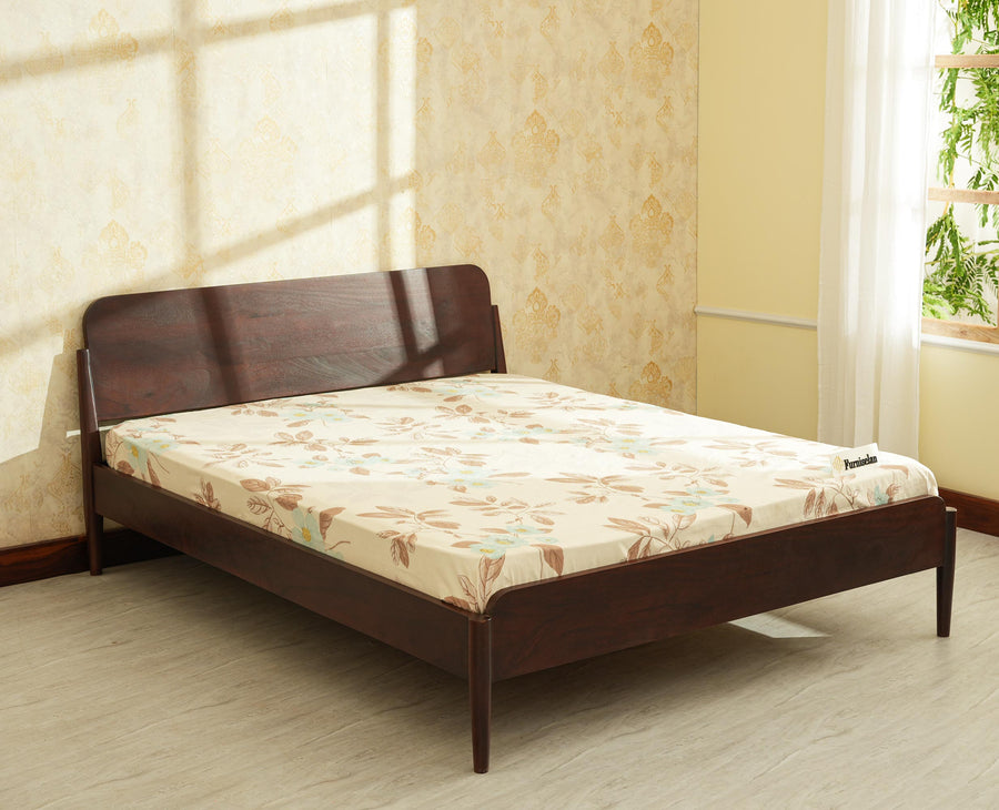 Wellington Solid Wood King Size Bed Grey Finish