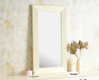 Bengaluru Solid Wood Frame with Mirror Furniselan Frosty White
