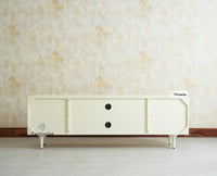 Verona Grid Wooden Large Tv Cabinet Media Unit 4 Door Furniselan frosty white