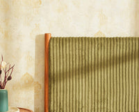 Yelahanka Fluted Wooden King Upholstered Bed Natural Finish