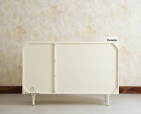Verona Grid Wooden Sideboard Cabinet Three Doors Furniselan Frosty White
