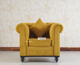 Haralur 1 Seater Sofa - sofa - Furniselan - Mustard