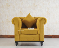 Haralur 1 Seater Sofa - sofa - Furniselan - Mustard