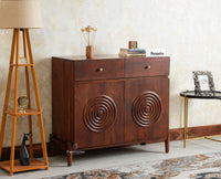 Italy Wooden Sideboard cabinet- 2 Doors and Drawers Furniselan Grey Finish