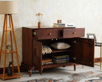 Italy Wooden Sideboard cabinet- 2 Doors and Drawers Furniselan Grey Finish
