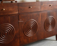 Italy Wooden Sideboard cabinet- 3 Doors and Drawers Furniselan Grey Finish