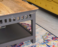 Alexandria Solid Wood Coffee Table - Coffee Tables - Furniselan Slate-Grey