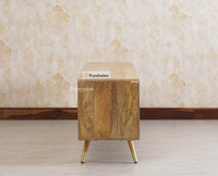 Boston Solid Wood Tv Entertainment Unit Set Of Three Furniselan Natural Finish