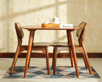 Antilia Wooden Two Seater Dining Set for Home Cafe & Restaurant  Teak Finish