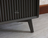 Bengaluru Solid Wood Crockery Cabinet four Doors - Tv Cabinet - Furniselan Slate-Grey