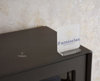 Bengaluru Solid Wood Crockery Cabinet four Doors - Tv Cabinet - Furniselan Slate-Grey