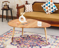 Pearl Solid Wood Triangle Coffee Table - Coffee Table - Furniselan - Natural-Finish