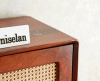 Boston Solid Mango Wood 4 Door Crockery Cabinet | Modern Kitchen Storage Unit Furniselan Brown Finish