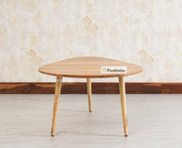 Pearl Solid Wood Triangle Coffee Table - Coffee Table - Furniselan - Natural-Finish