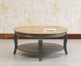Mumbai Solid Wood Round Coffee Table Furniselan -  Slate-Grey