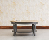 Mumbai Solid Wood Round Coffee Table Furniselan -  Slate-Grey