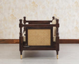 Boston Sheesham Wood Rattan Cane Two Seater Sofa - Three Seater Sofa - Furniselan Grey-Finish