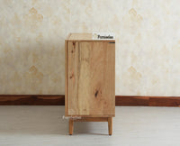 Austria Premium Edition Wooden Sideboard Cabinet-Three Door Furniselan Natural Finish